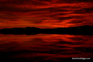 Sunset over the Bear River Migratory Bird Refuge.