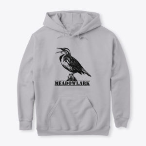 hoodie with a singing meadowlark