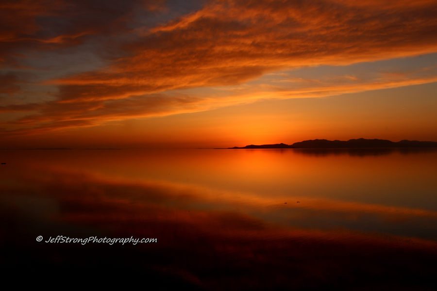 great salt lake sunset