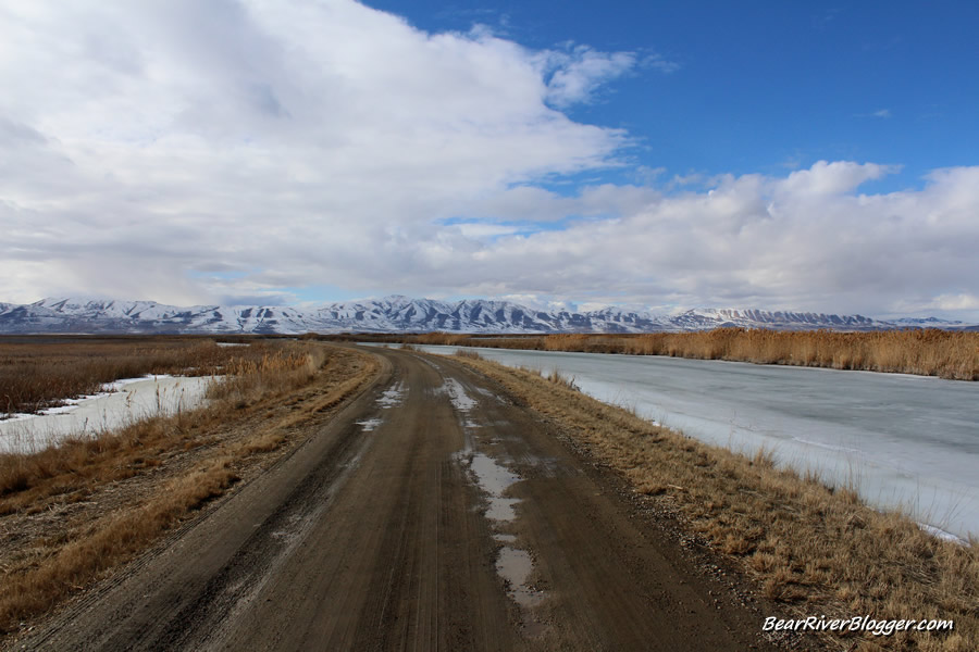 bear river migratory bird refuge auto tour route in january