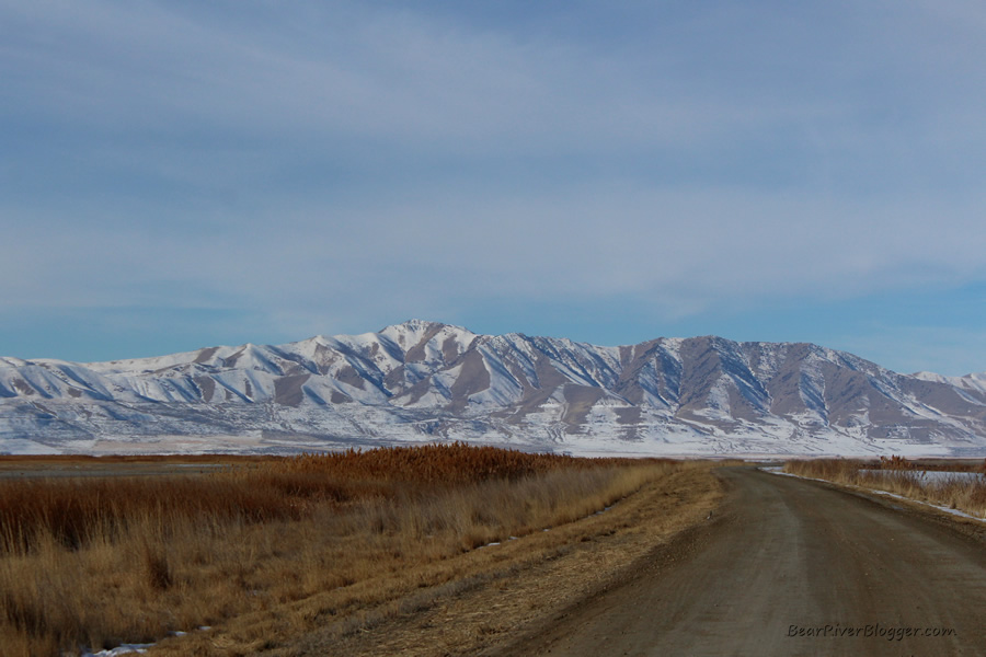 snow-capped promontory mountain range