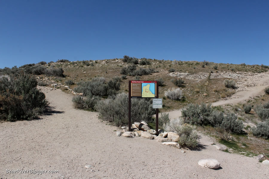 Buffalo Point hiking trail on antelope island