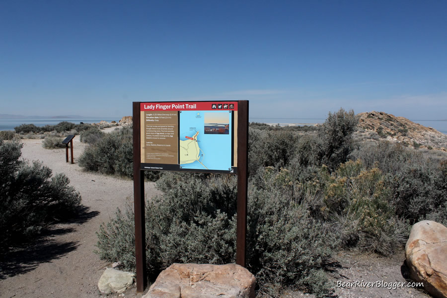 ladyfinger point trail on antelope island