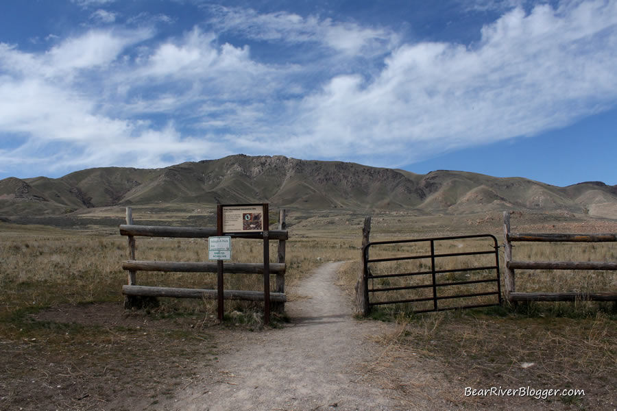 frary gravesite interpretive hiking trail on antelope island