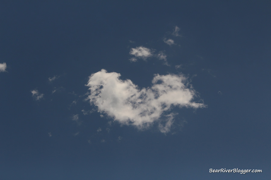 small cloud against a blue sky