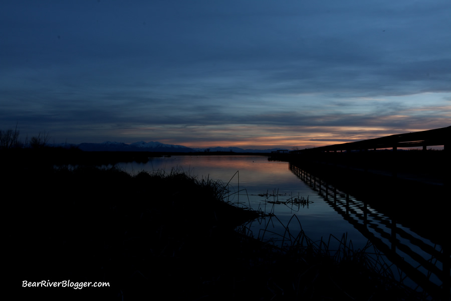 sunset at farmington bay wma