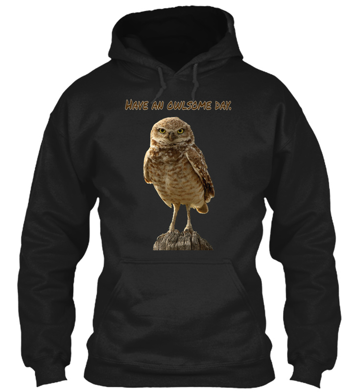 burrowing owl hooded sweatshirt