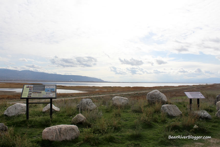 the view from atop goose egg island at farmington bay wma