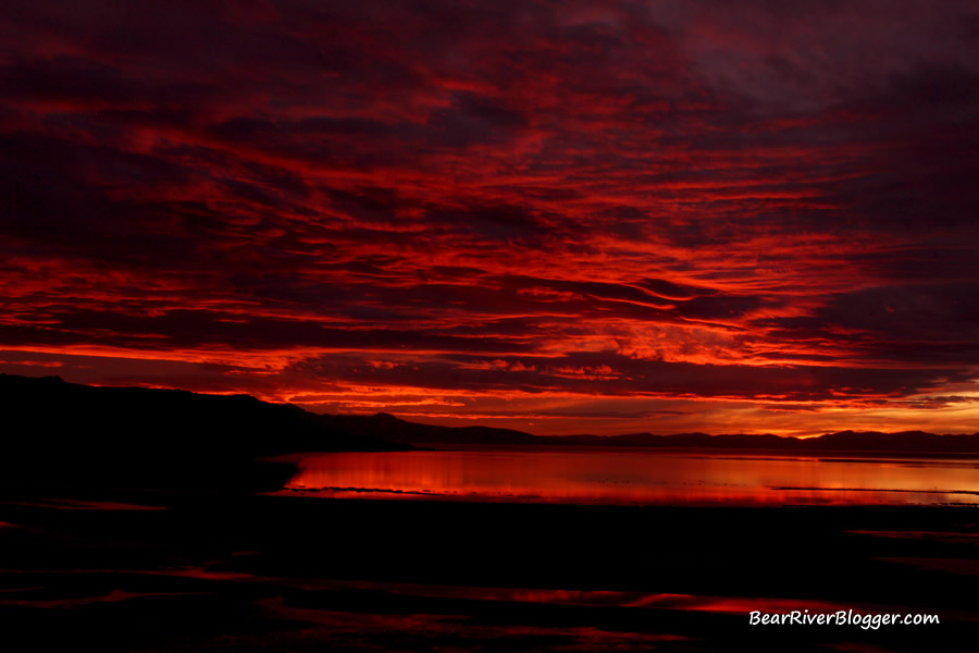 great salt lake sunset