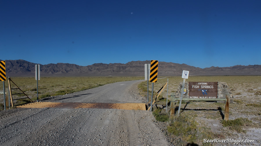 entrance to fish springs national wildlife refuge