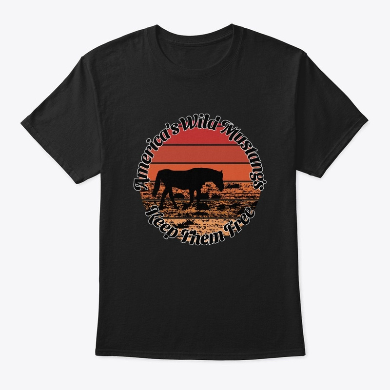 america's wild mustangs keep them free t-shirt