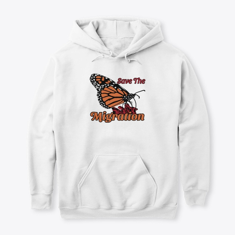 save the migration monarch butterfly hooded sweatshirt
