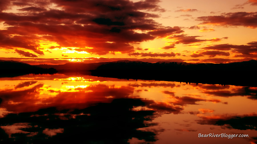 sunset on the Bear River Migratory Bird Refuge