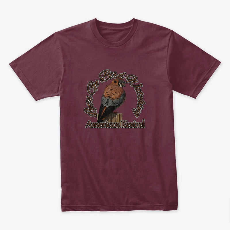 Let's go bird watching American kestrel t-shirt