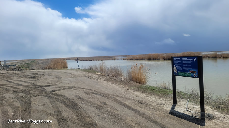 southwest parking lot on the bear river migratory bird refuge