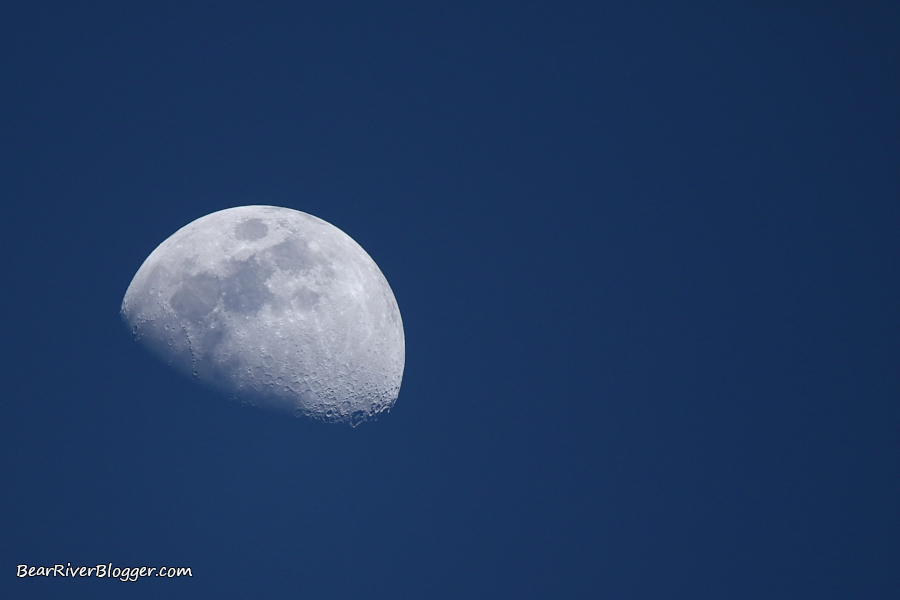 partial moon in the sky