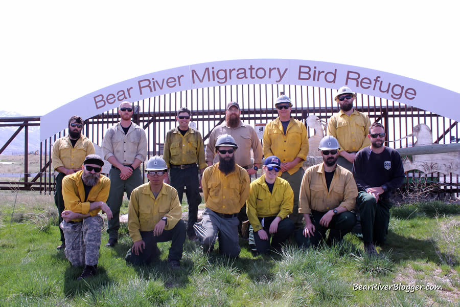firefighters and other personnel from federal, state, and county agencies conducted the 2019 prescribed fire on the bird refuge