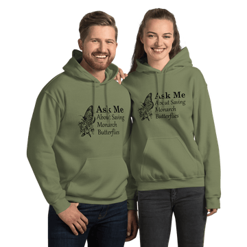 ask me about saving monarch butterflies unisex hoodie