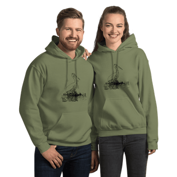 American white pelican unisex hoodie