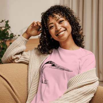 great blue heron women's relaxed t-shirt