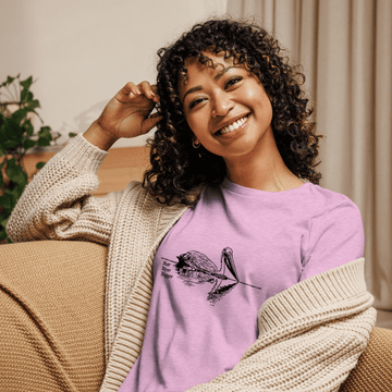 lone american white pelican women's relaxed t-shirt