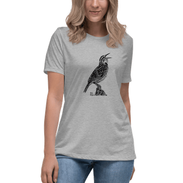 western meadowlark relaxed birdwatching t-shirt