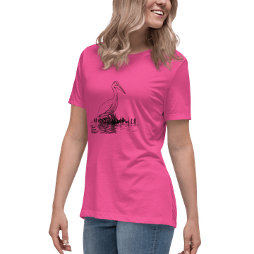 American white pelican women's relaxed t-shirt