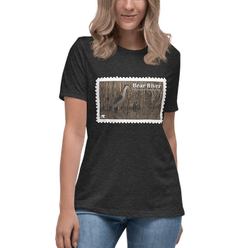 Bear River Migratory Bird Refuge stamp relaxed fit women's t-shirt