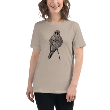 women's relaxed American kestrel birding t-shirt