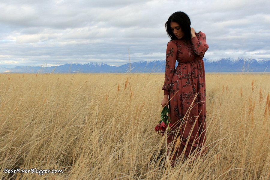 portrait photography in a grass field
