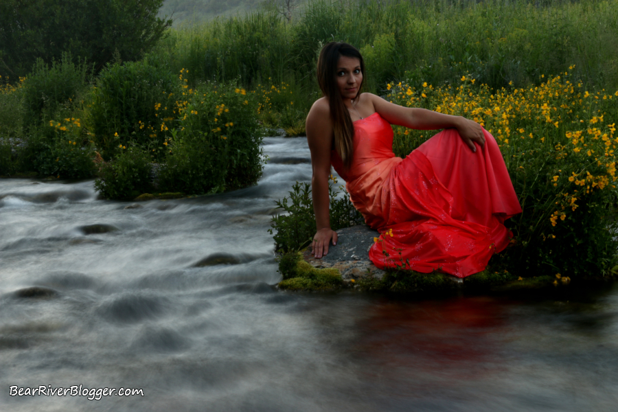 outdoor portrait photography on a river