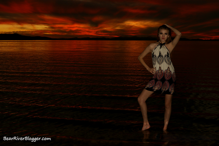 outdoor portrait photography with a sunset as the backdrop