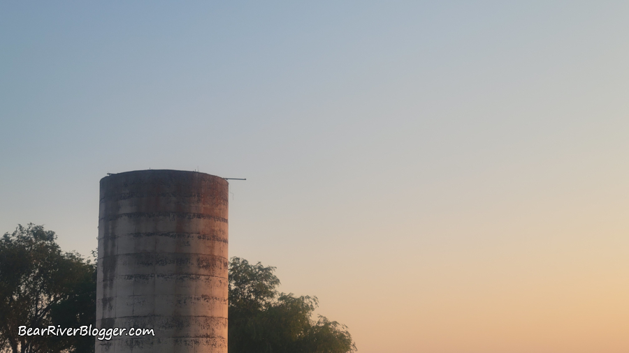old concrete grain silo