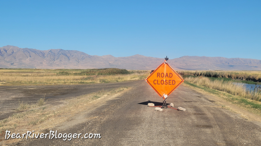 Bear River Migratoy Bird Refuge auto tour route when it was closed for the summer of 2026.